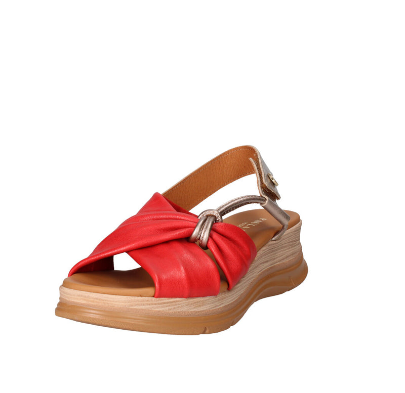 PAULA URBAN SANDALO Donna 24-416 ROSSO E CHAMPAGNE