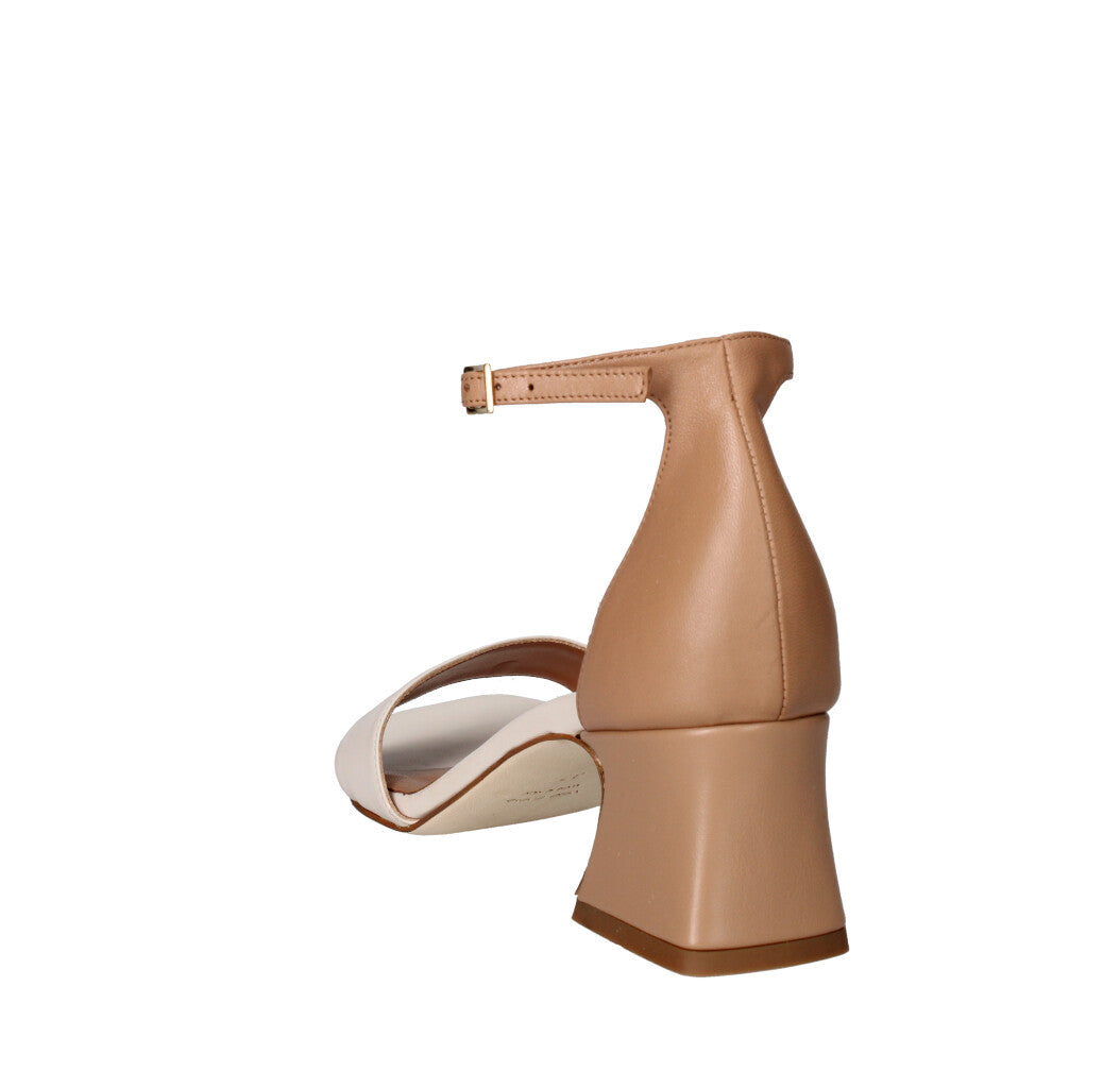 GRM SHOES SANDALO Donna 129 AVORIO E CUOIO CHIARO