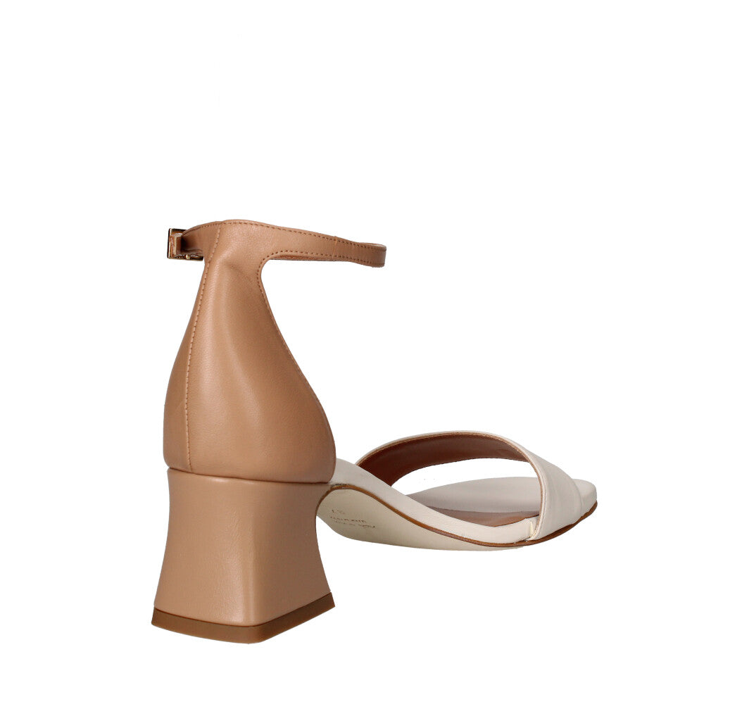 GRM SHOES SANDALO Donna 129 AVORIO E CUOIO CHIARO