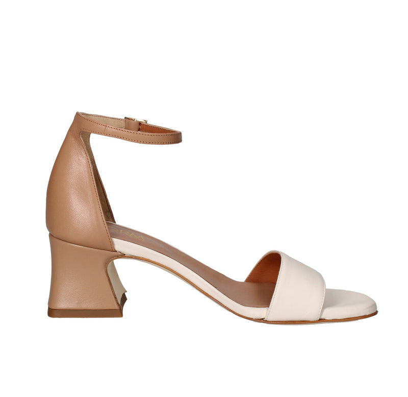 GRM SHOES SANDALO Donna 129 AVORIO E CUOIO CHIARO