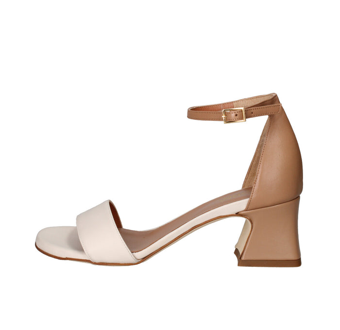 GRM SHOES SANDALO Donna 129 AVORIO E CUOIO CHIARO