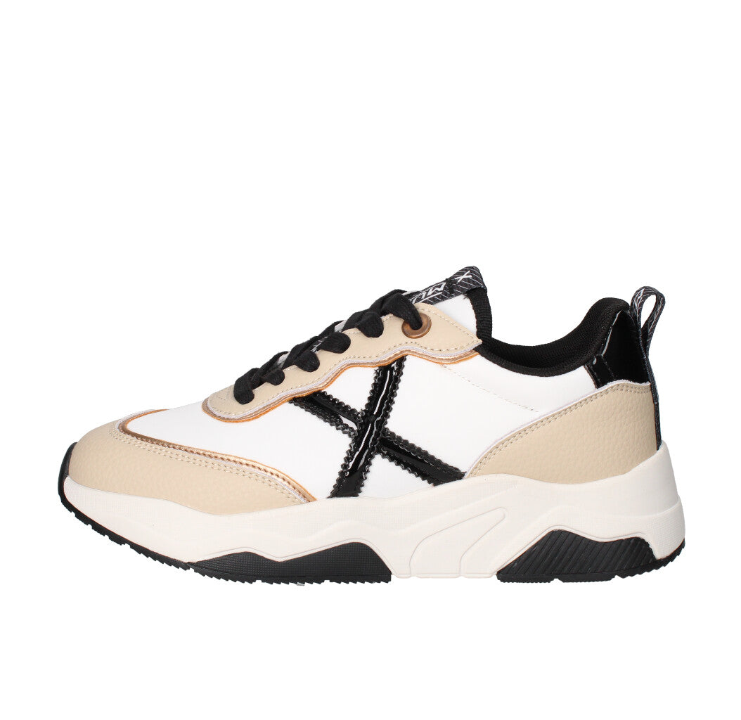 MUNICH SNEAKERS Donna 8770105 BIANCO NERO E BEIGE