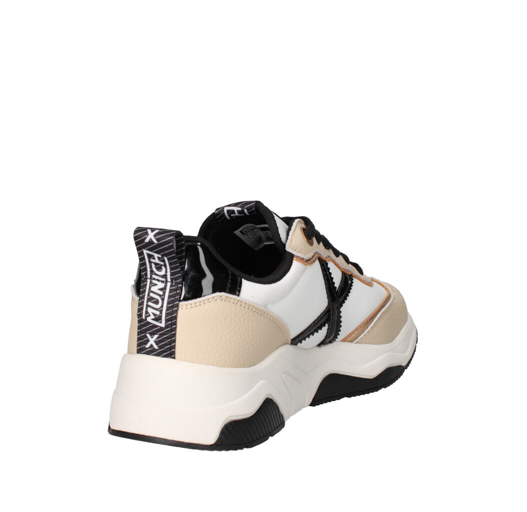 MUNICH SNEAKERS Donna 8770105 BIANCO NERO E BEIGE