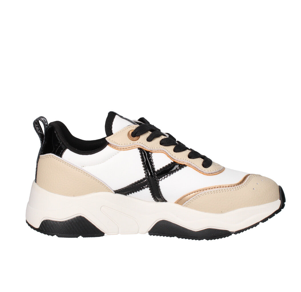 MUNICH SNEAKERS Donna 8770105 BIANCO NERO E BEIGE