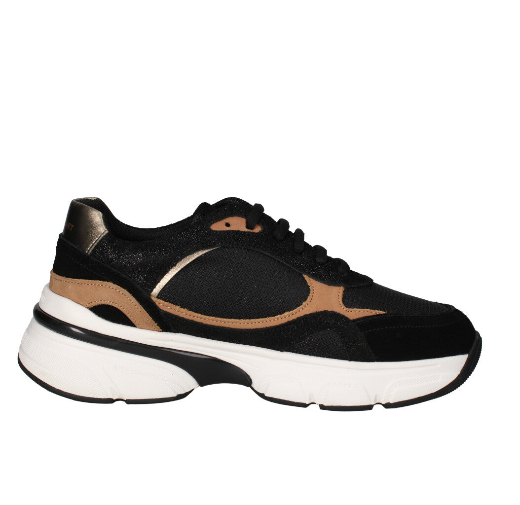 JANET & JANET SNEAKERS Donna J-441 NERO E CUOIO