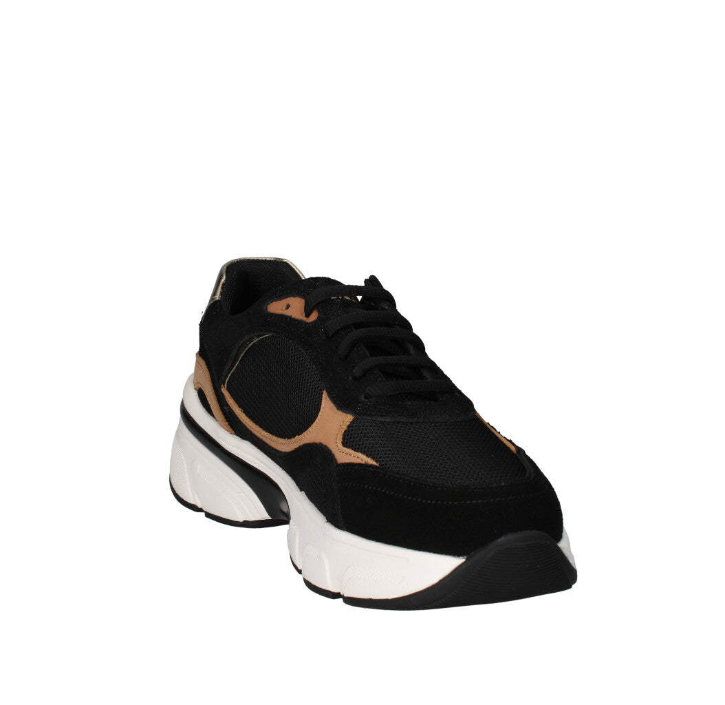 JANET & JANET SNEAKERS Donna J-441 NERO E CUOIO