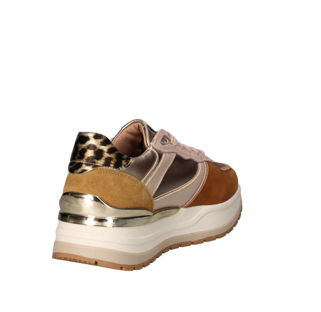 JANET & JANET SNEAKERS Donna J-411 CUOIO E ORO