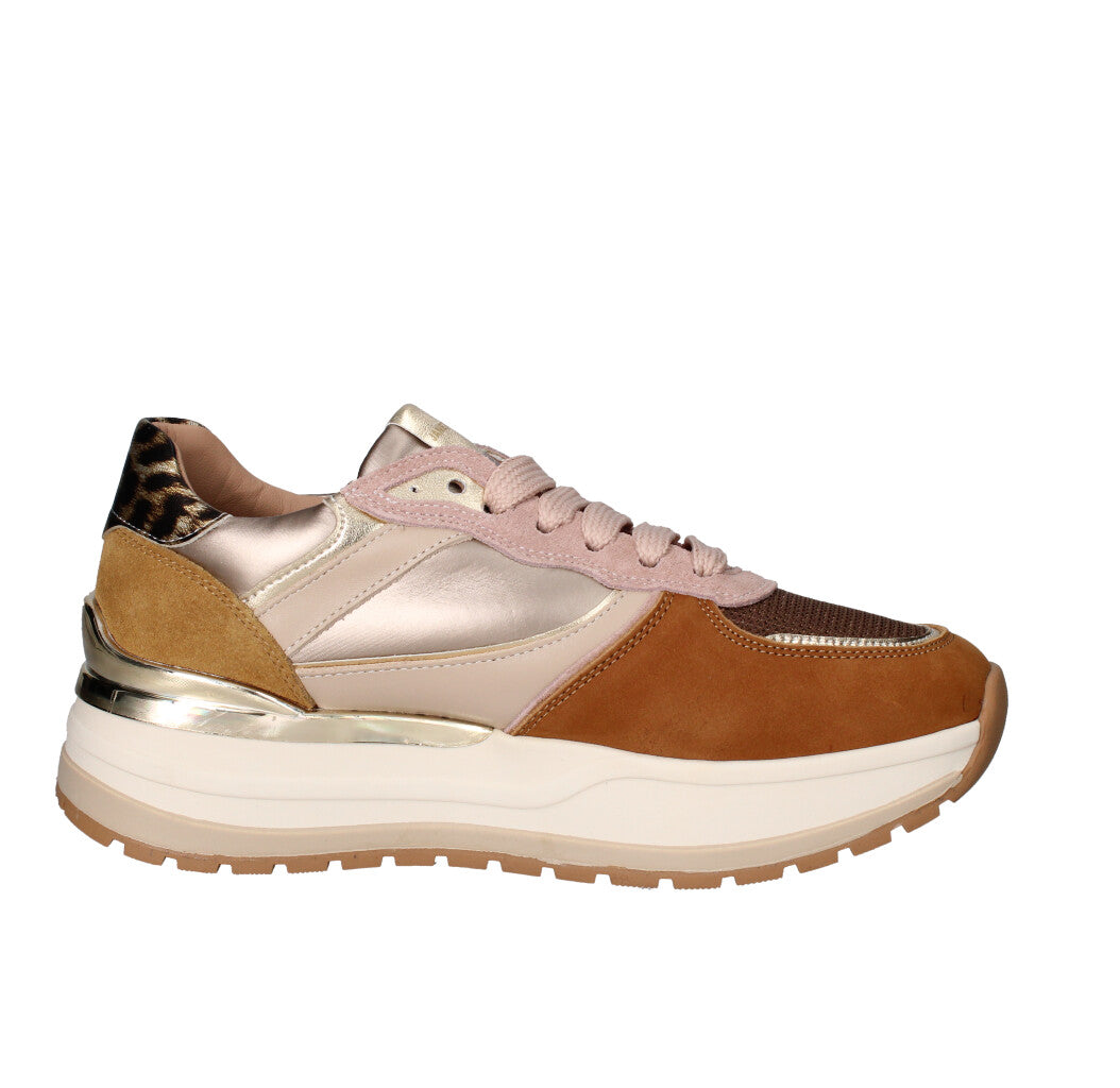JANET & JANET SNEAKERS Donna J-411 CUOIO E ORO