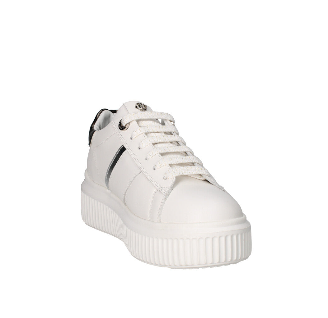 JANET & JANET SNEAKERS Donna J-400 BIANCO E SILVER