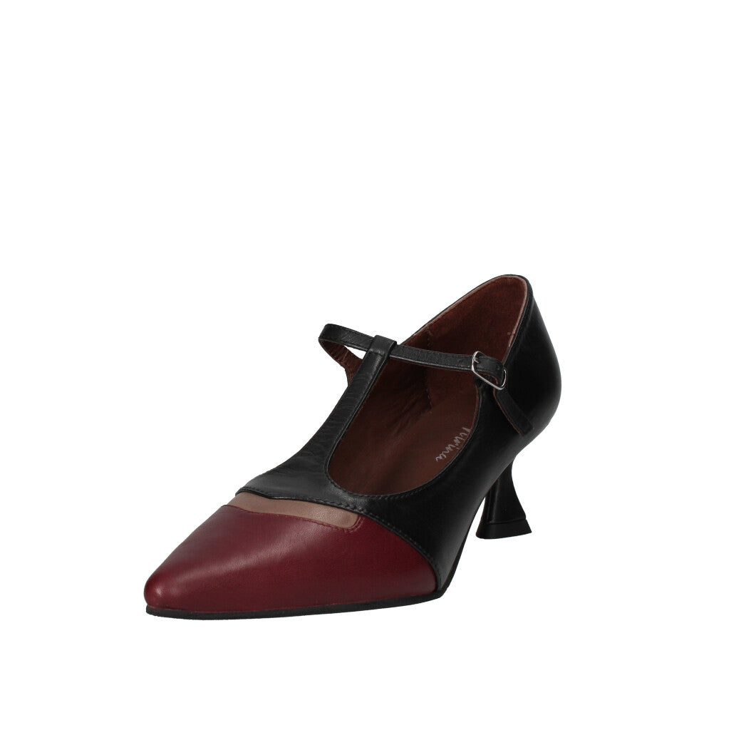 LA VITRINA DECOLLETE' Donna TAORMINA50B NERO E BORDÒ