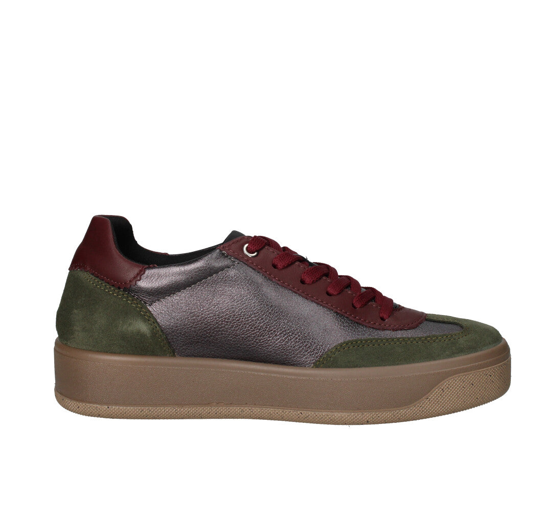 IGI&CO SNEAKERS Donna 8669911 VERDE NERO E BORDÒ