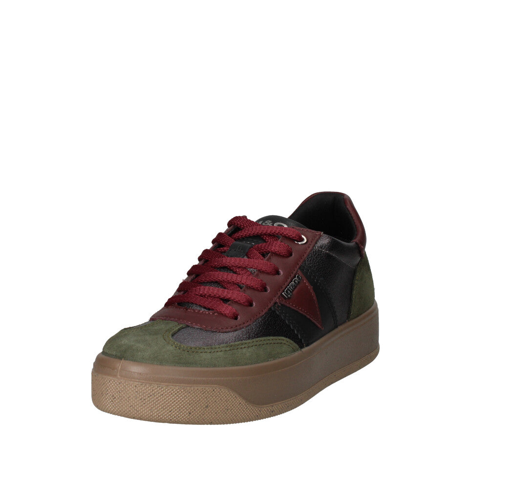 IGI&CO SNEAKERS Donna 8669911 VERDE NERO E BORDÒ