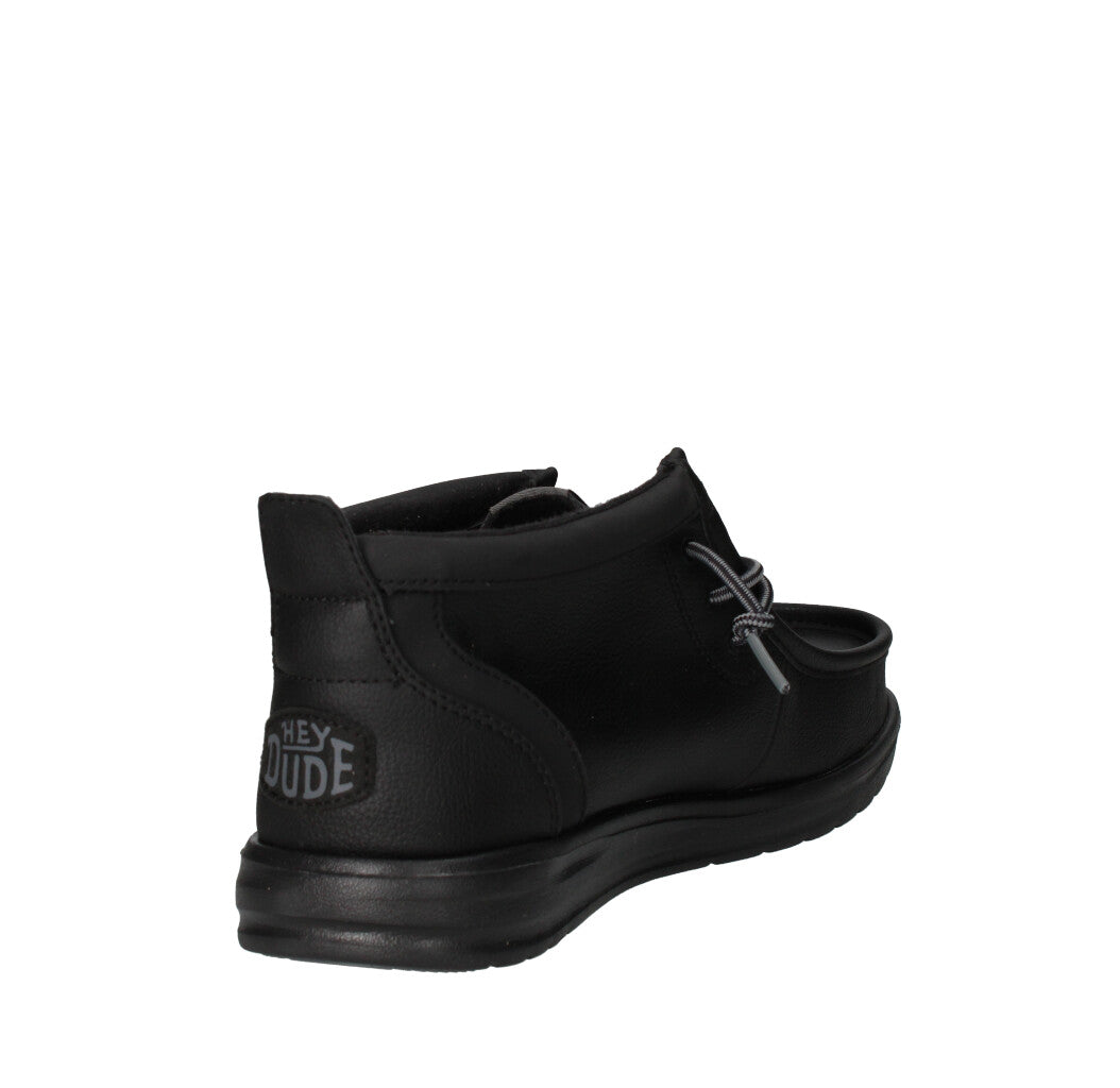 HEY DUDE SNEAKERS  WALLY MID GRIP NERO