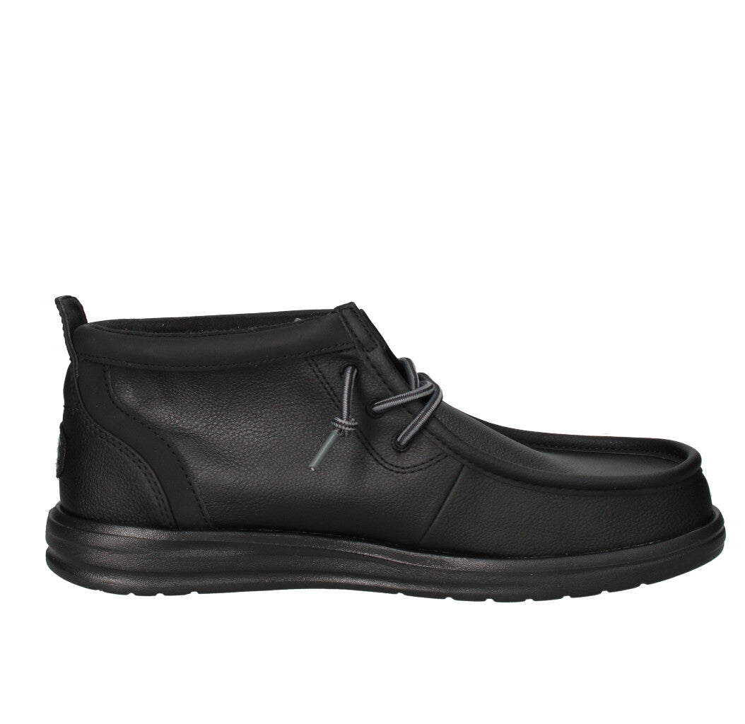 HEY DUDE SNEAKERS  WALLY MID GRIP NERO