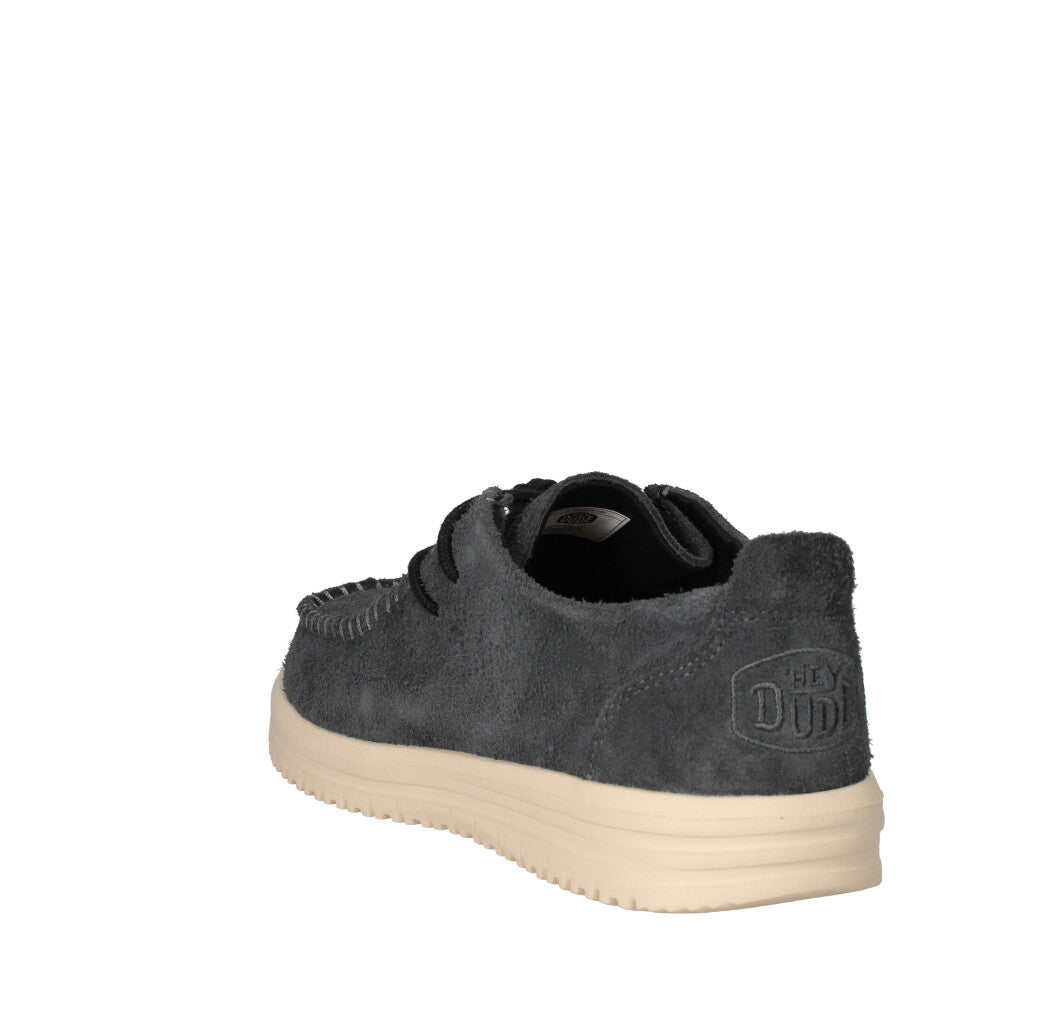 HEY DUDE SNEAKERS  WALLY NXT MOC BLACK/WOOD ASH