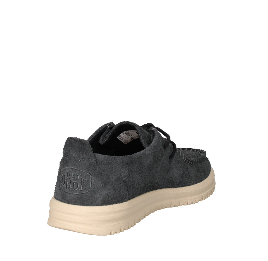 HEY DUDE SNEAKERS  WALLY NXT MOC BLACK/WOOD ASH