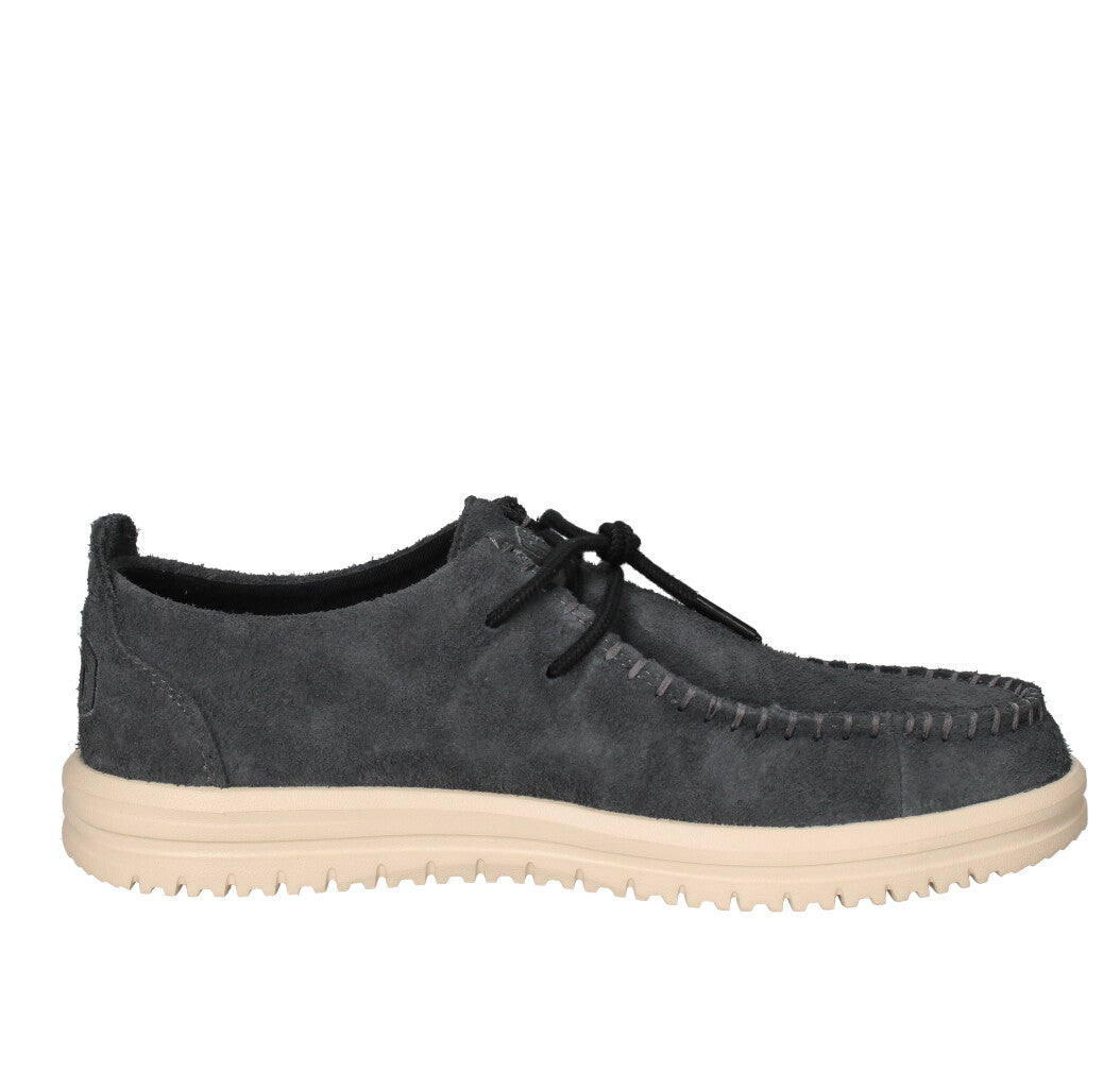 HEY DUDE SNEAKERS  WALLY NXT MOC BLACK/WOOD ASH