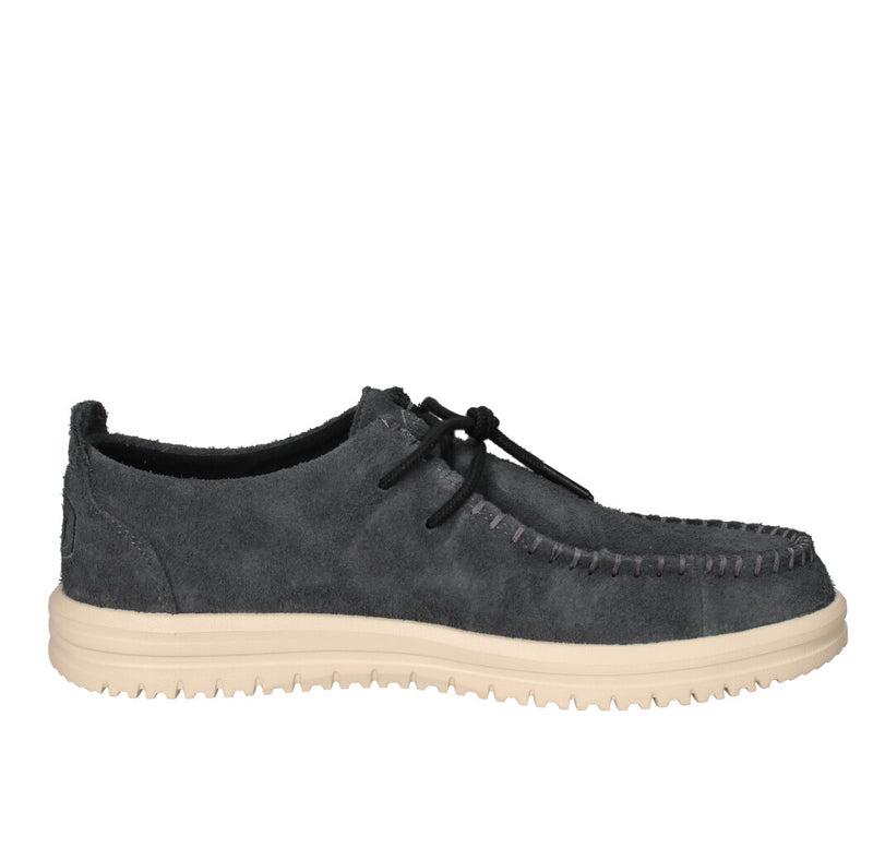 HEY DUDE SNEAKERS  WALLY NXT MOC BLACK/WOOD ASH