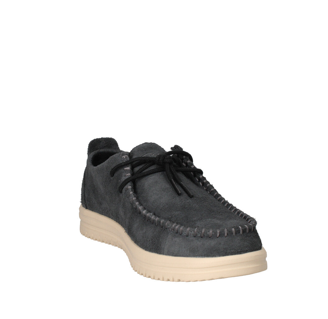 HEY DUDE SNEAKERS  WALLY NXT MOC BLACK/WOOD ASH