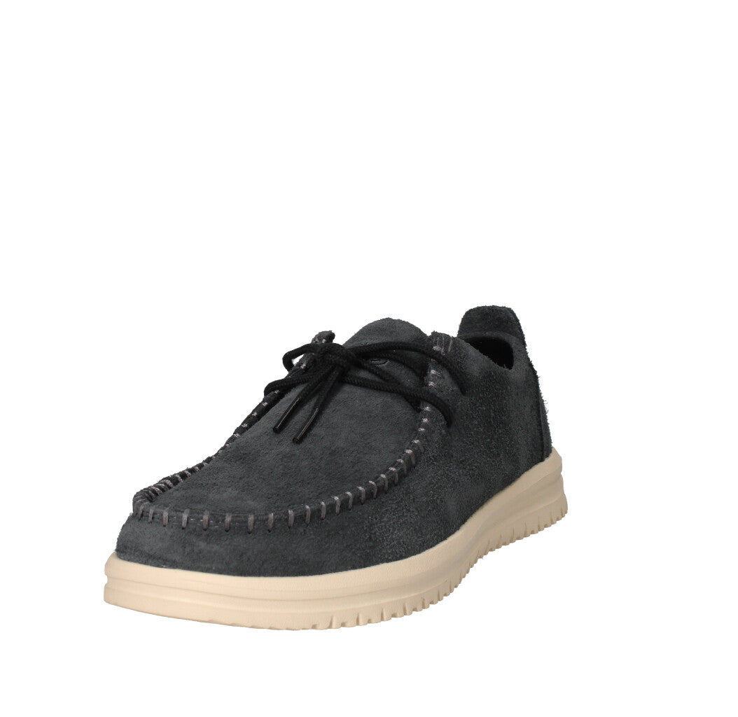HEY DUDE SNEAKERS  WALLY NXT MOC BLACK/WOOD ASH