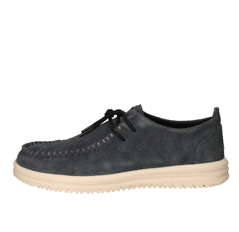 HEY DUDE SNEAKERS  WALLY NXT MOC BLACK/WOOD ASH