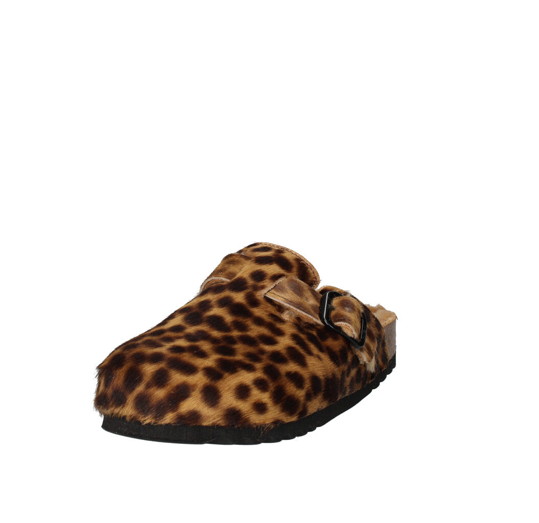 SCHOLL SABOT Donna FAE NEW F318142330 MACULATO BEIGE E NERO