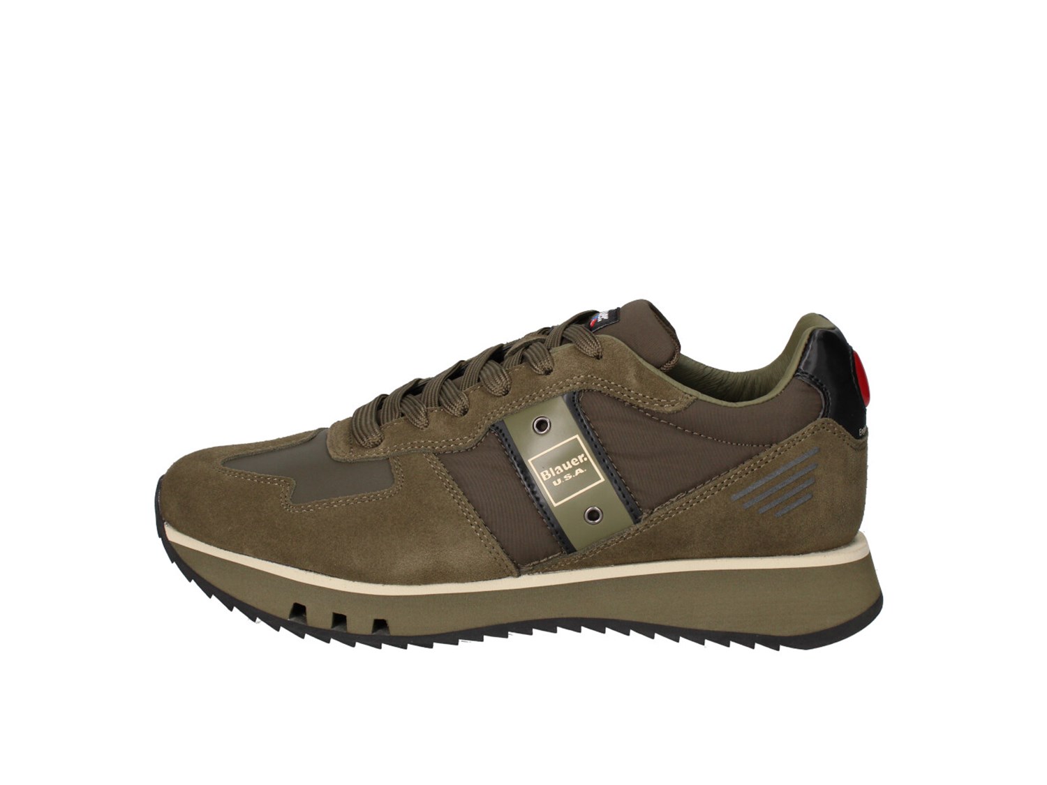 Blauer. U.s.a. F4tokyo01/tas Verde Militare Scarpe Uomo Sneakers