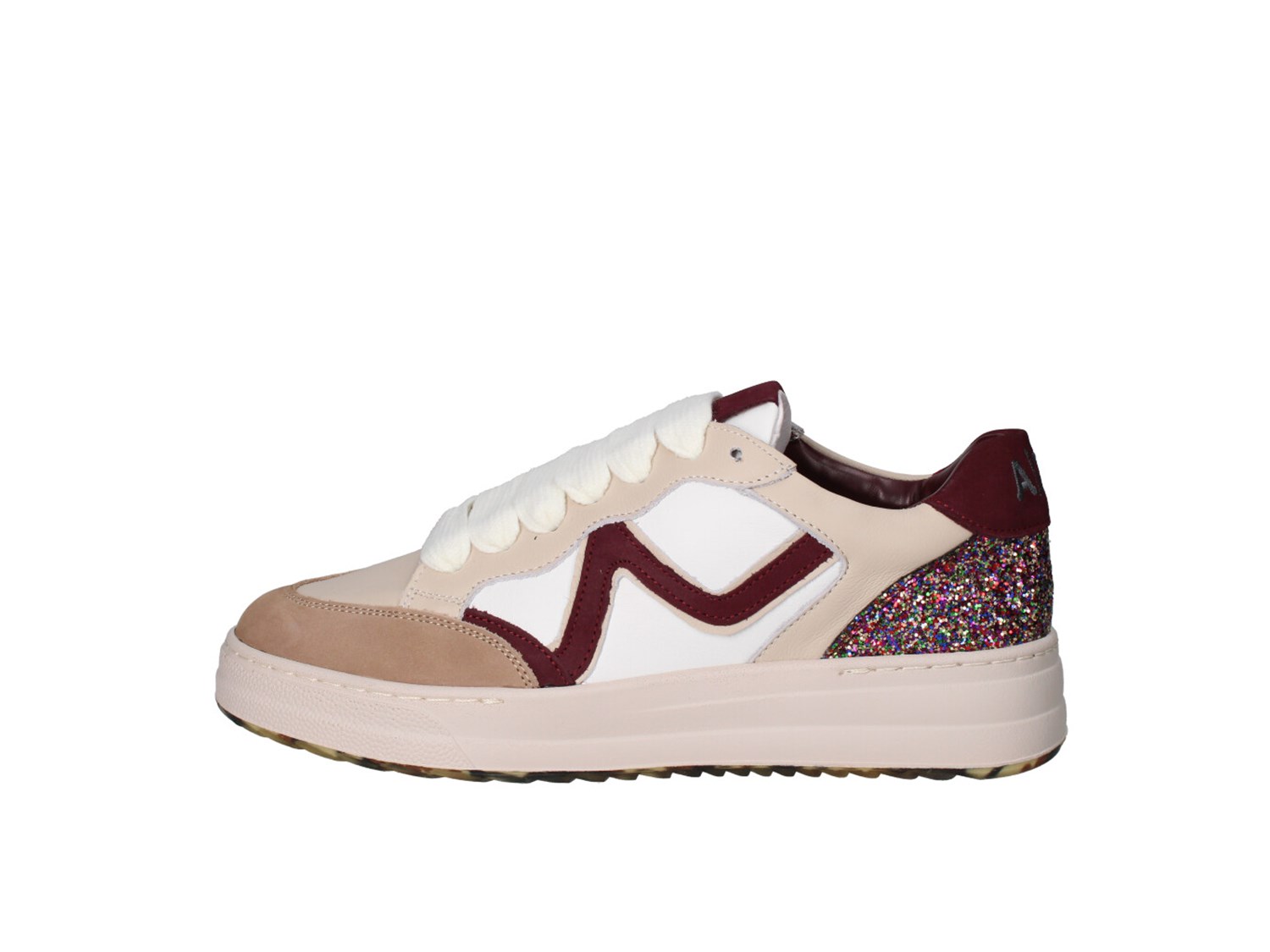 Accademia/72 Ac 032 Nocciola Beige E Bordeaux Scarpe Donna Sneakers