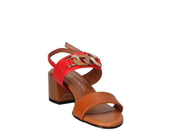 Donna Serena 475209dp Cognac E Rosso Scarpe Donna Sandalo