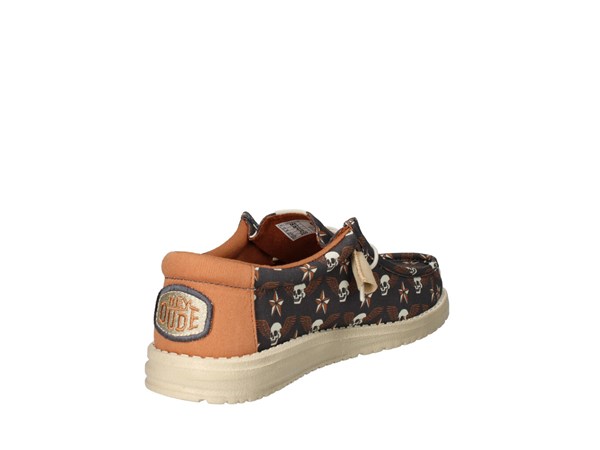 Hey Dude Wally Stars N Skulls Black/tan Disegno Teschi Scarpe Uomo Mocassino