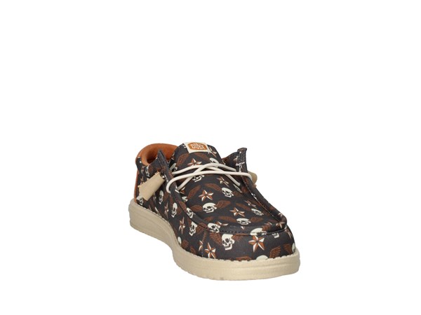 Hey Dude Wally Stars N Skulls Black/tan Disegno Teschi Scarpe Uomo Mocassino