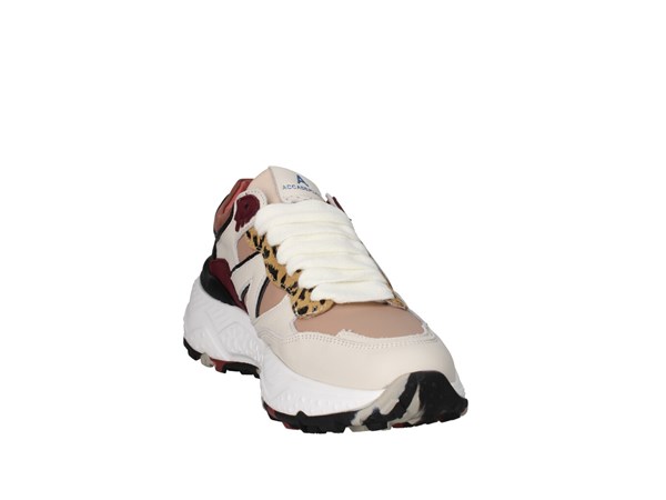 Accademia/72 Ac-040 Beige Cipria E Bordeaux Scarpe Donna Sneakers